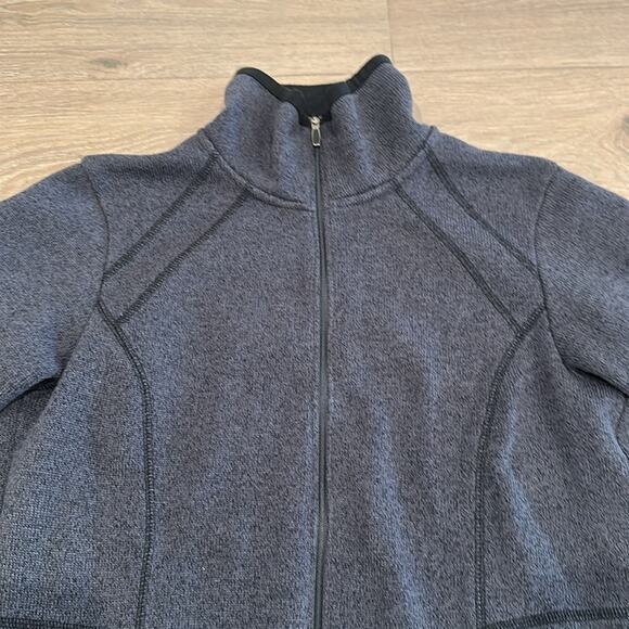 COLUMBIA Dark Heathered Gray Titanium Fleece Full Zip-Up Jacket Size Medium - Picture 3 of 11